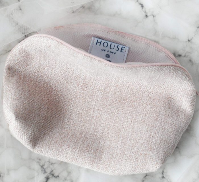 House of Puff's stylish pink stash bag is also odor-resistant, stain resistant, and antimicrobial.