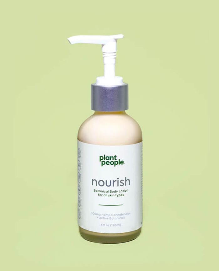 Plant People Nourish Lotion CBD products are nourishing without being sticky.